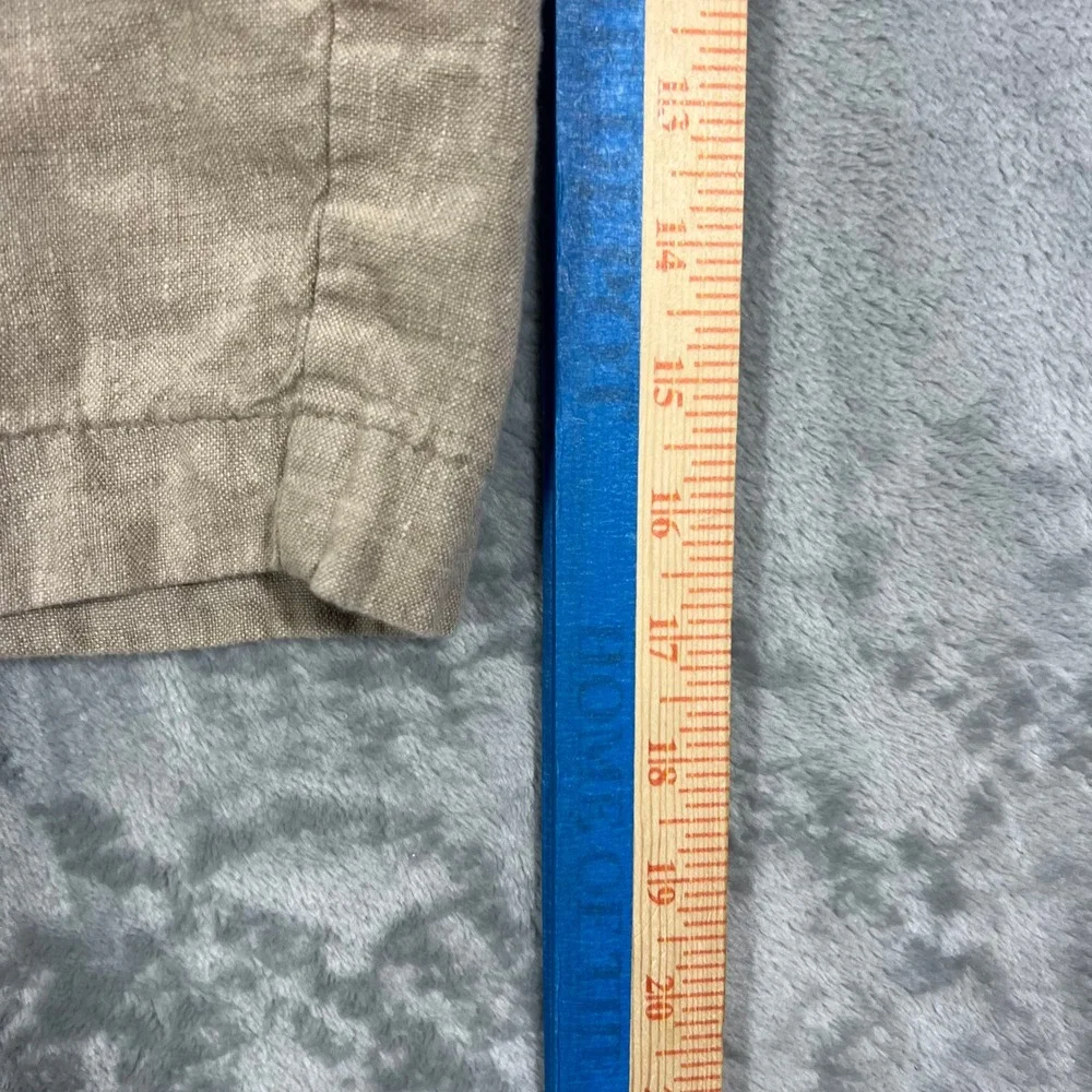 BANANA REPUBLIC Linen Shorts Mens 31 Beige 6in Inseam Flat Front 649162